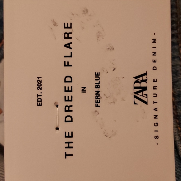 ZARA 'The Dreed' Flare Blue Denim Jeans Size 36 - Picture 4 of 4